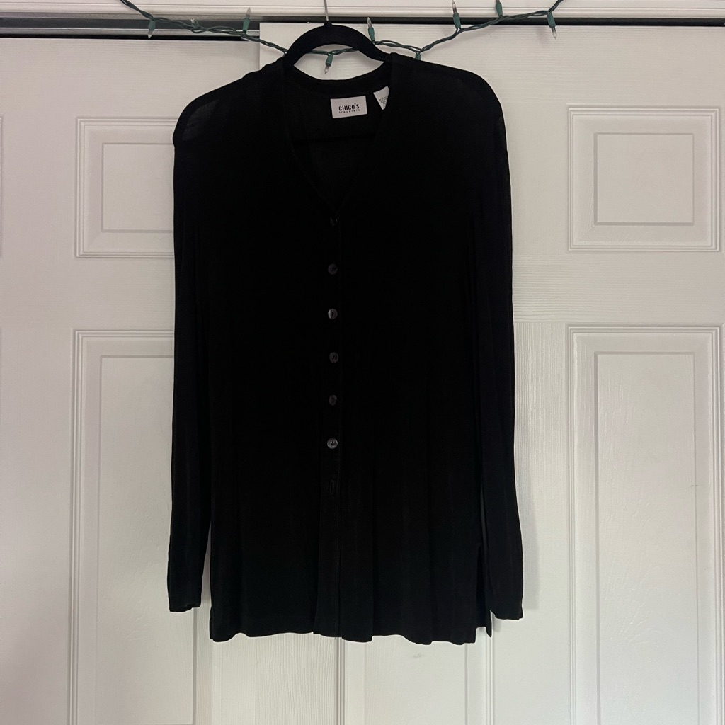 Chicos Black Button Down